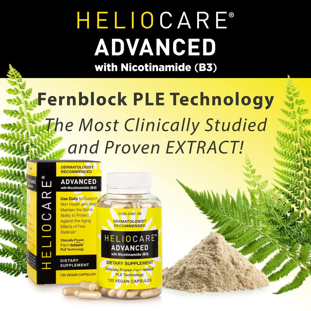 Heliocare Advanced Niacin B3 Supplement: Fernblock PLE Extract 240mg Per Serving - Supports Skin Cell Health W/Antioxidant - FENGGESTORE20