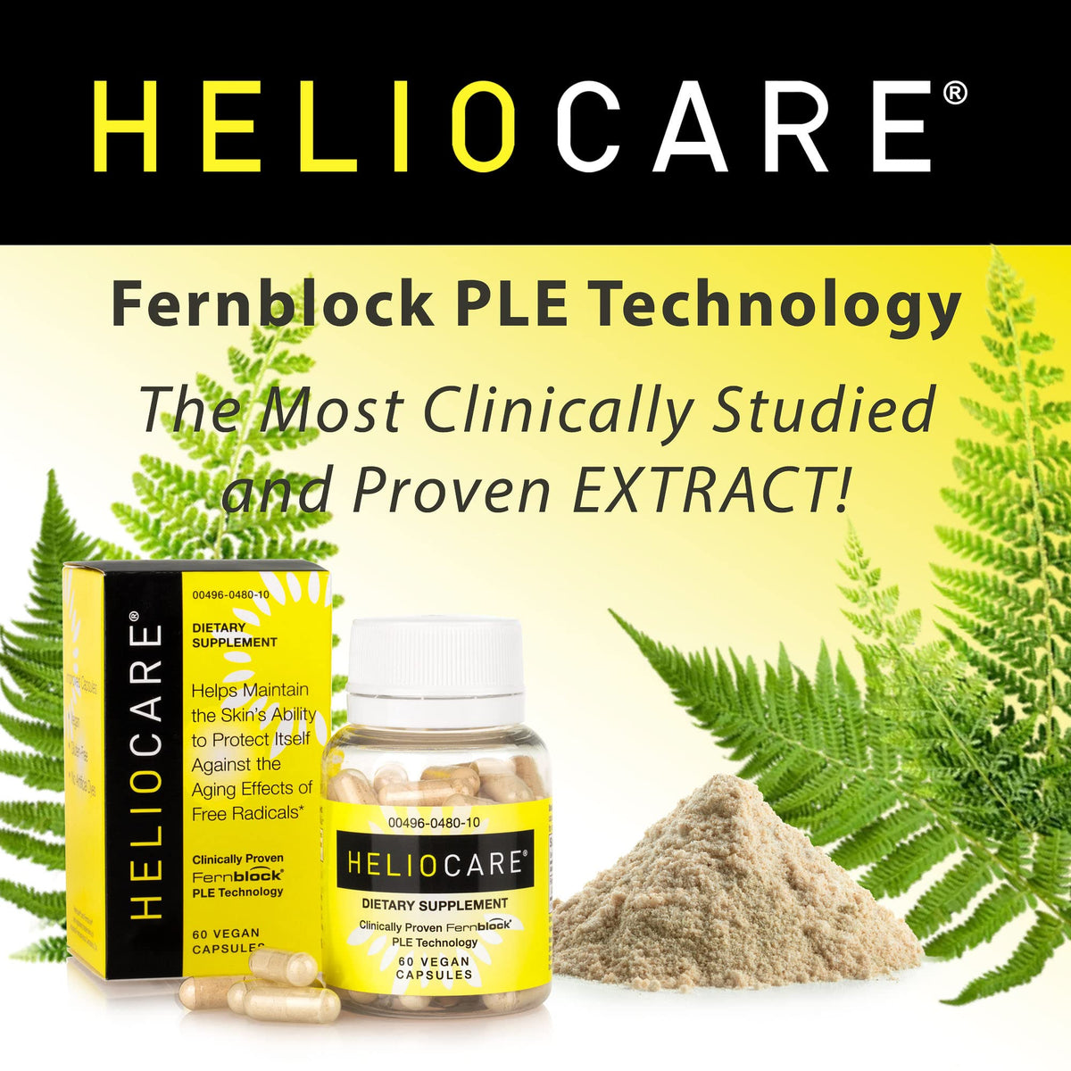 Heliocare Skin Care Dietary Supplement: 240mg Polypodium Leucotomos Extract Pills - Antioxidant Rich Formula with Fernblock - FENGGESTORE20