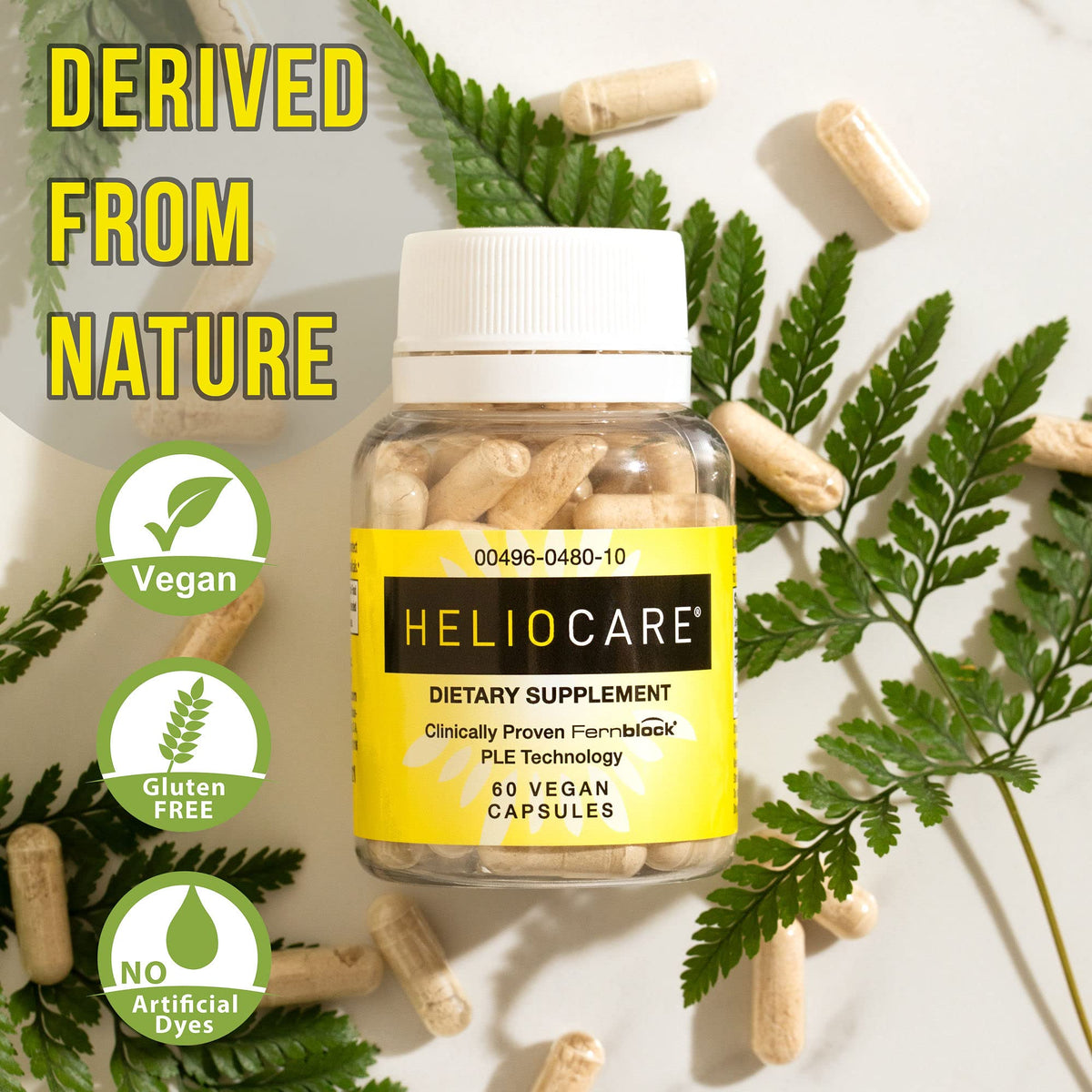Heliocare Skin Care Dietary Supplement: 240mg Polypodium Leucotomos Extract Pills - Antioxidant Rich Formula with Fernblock - FENGGESTORE20