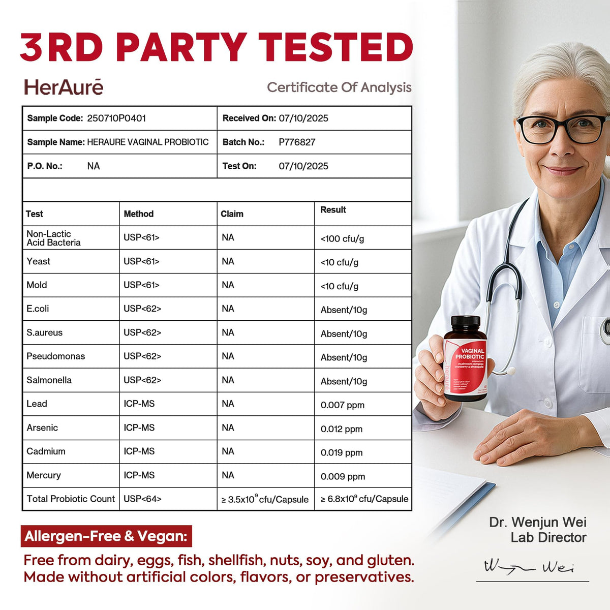 HerAure Vaginal Probiotics for Women - pH Balance, Healthy Vaginal Odor, Vaginal Flora, Yeast Balance, Women Probiotics and Prebiotics, Immune Support - FENGGESTORE20
