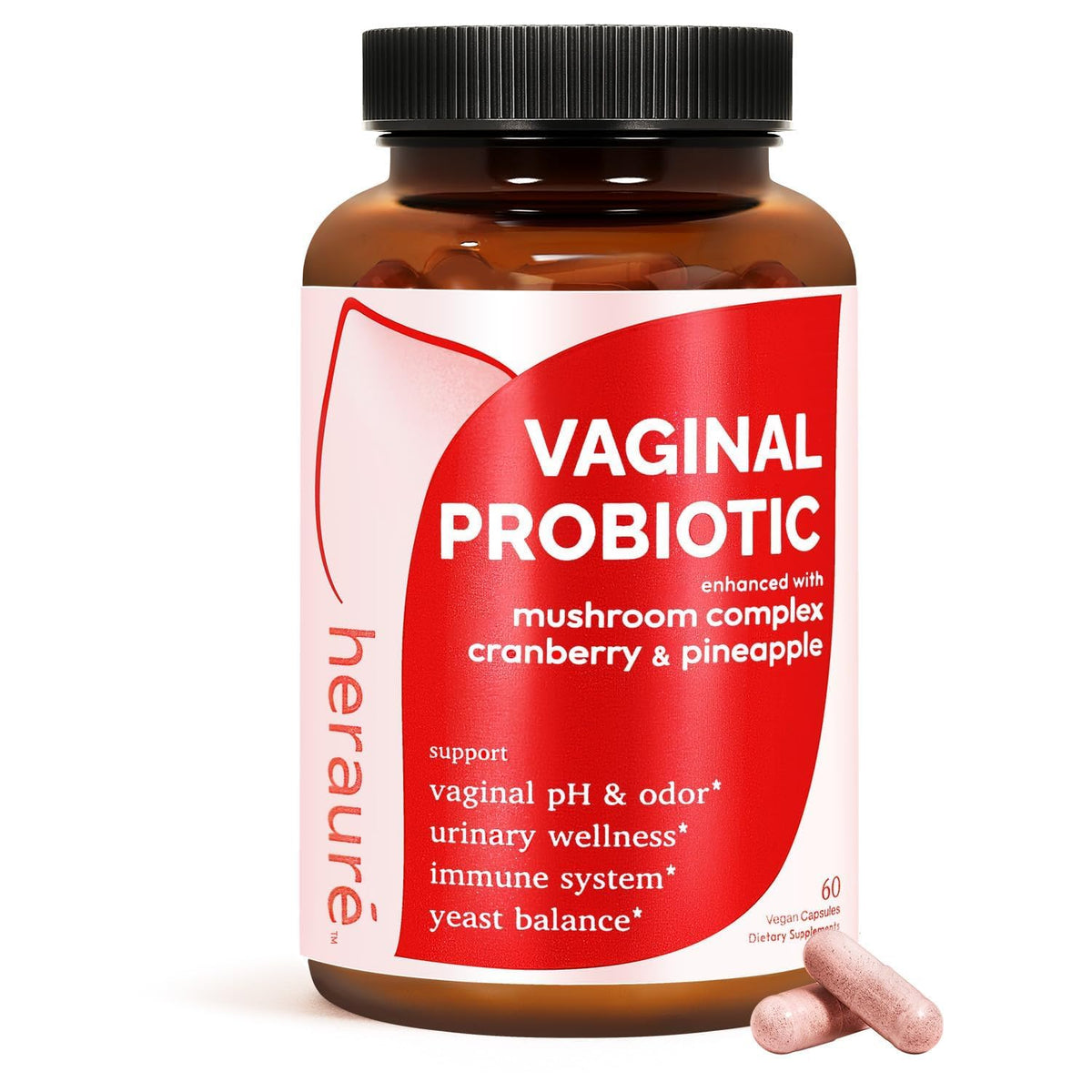 HerAure Vaginal Probiotics for Women - pH Balance, Healthy Vaginal Odor, Vaginal Flora, Yeast Balance, Women Probiotics and Prebiotics, Immune Support - FENGGESTORE20
