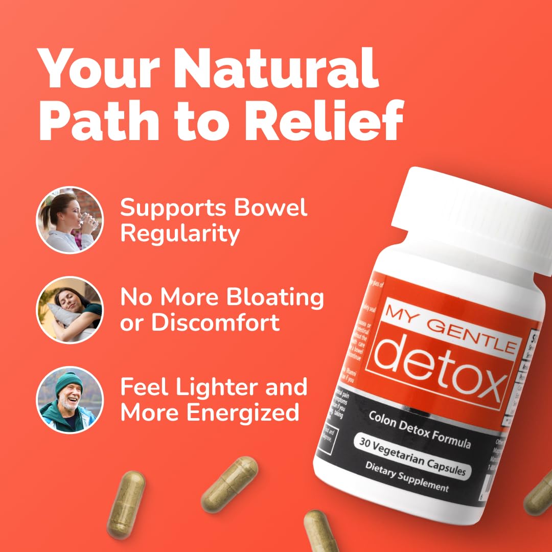 Herbal Nitro My Gentle Detox Cleanse for Women & Men - Poop Pills for Constipation Relief - Overnight Colon Cleanse Natural - FENGGESTORE20