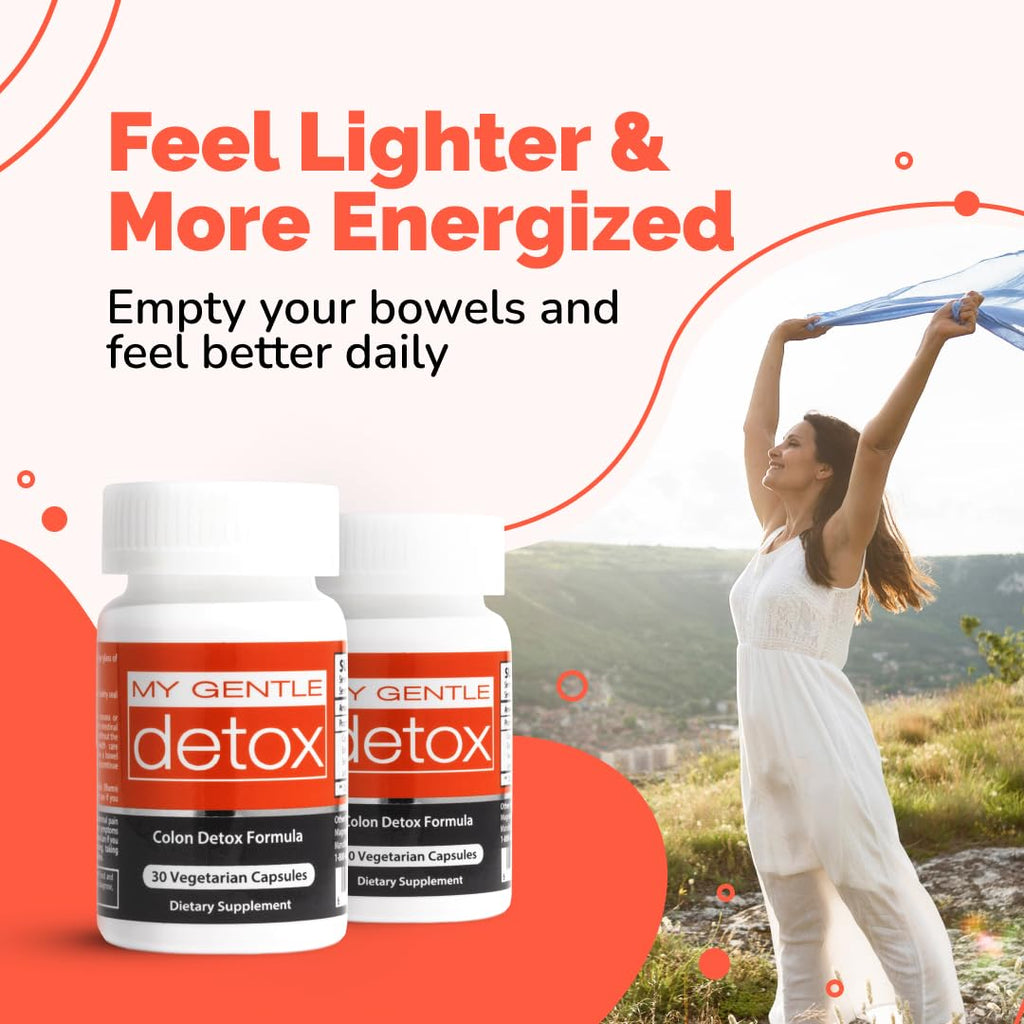 Herbal Nitro My Gentle Detox Cleanse for Women & Men - Poop Pills for Constipation Relief - Overnight Colon Cleanse Natural - FENGGESTORE20