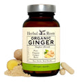 Herbal Roots Ginger Supplement | Organic Ginger Root Capsules | 1,200 mg of Pure Ginger Powder per Serving | 60 Vegan Capsules - FENGGESTORE20