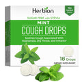 HERBION Naturals Cough Drops, Sugar Free with Stevia, Dietary Supplement, Soothes Cough, for Adults & Children Over 6 Years, 18 Count, Mint, Pack of 1 - FENGGESTORE20