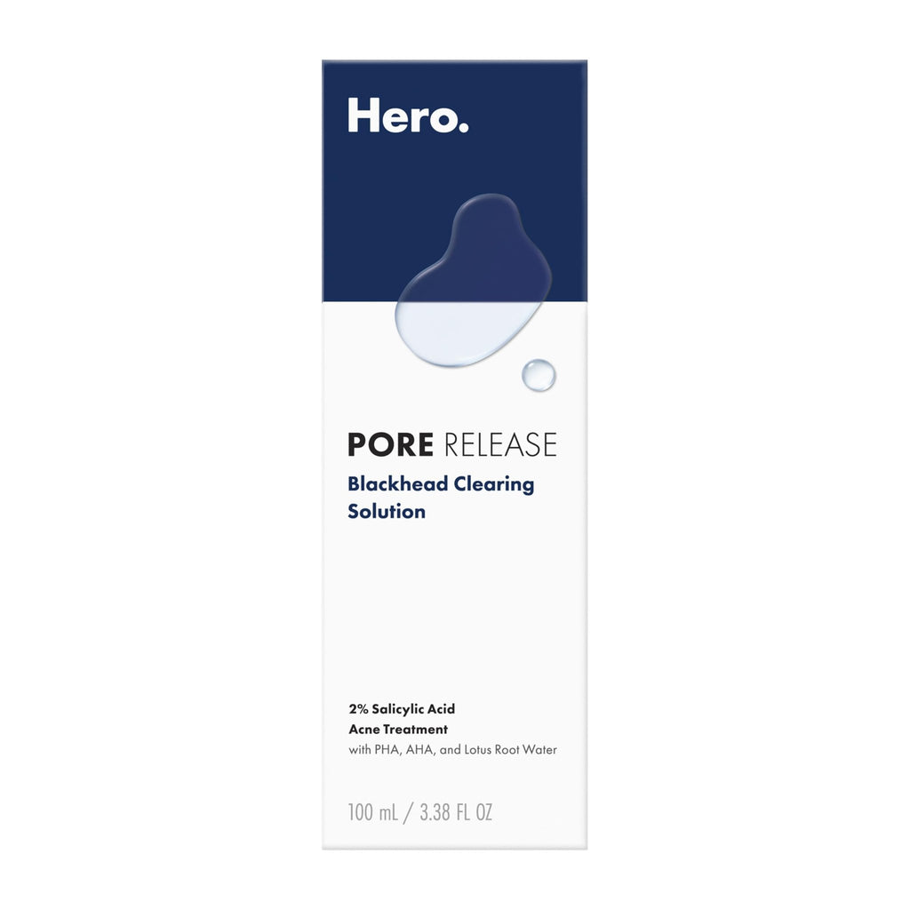 Hero Cosmetics Pore Release Blackhead Clearing Solution, Exfoliating 2% Salicylic Acid Toner Featuring AHA, BHA, and PHA - FENGGESTORE20