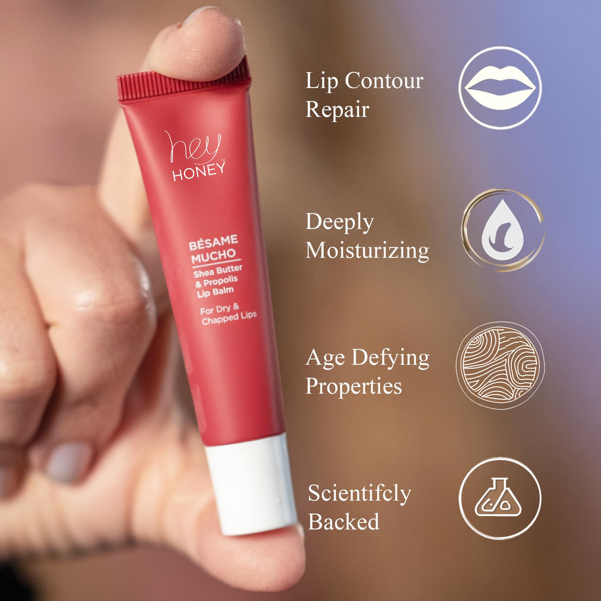 Hey Honey Skincare Bésame Mucho Shea Butter & Propolis Lip Balm | Intensive Hydration - FENGGESTORE20