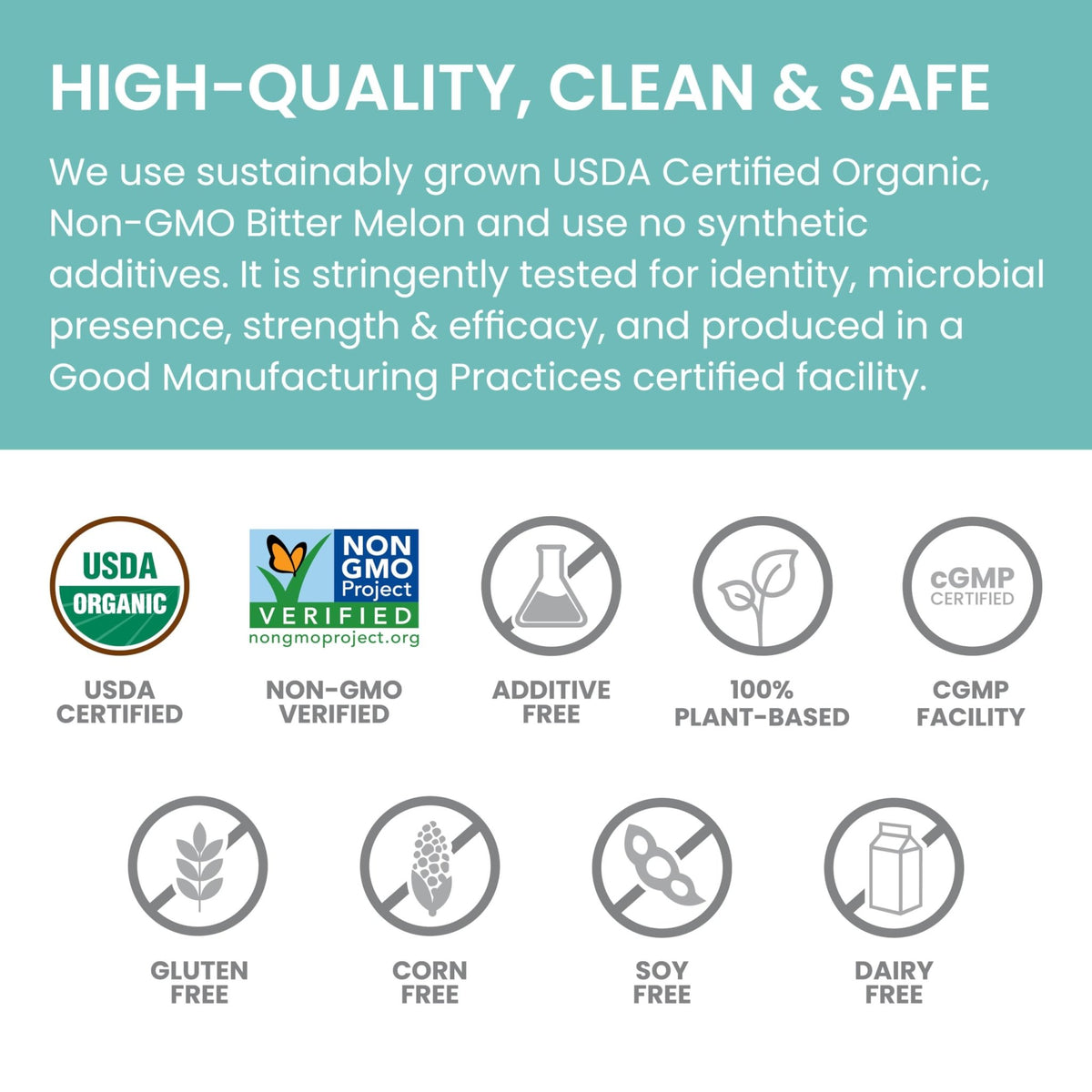 Himalaya Organic Bitter Melon - Herbal Glucose Metabolism Support - USDA Organic, Non-GMO, Vegan, Gluten Free - FENGGESTORE20