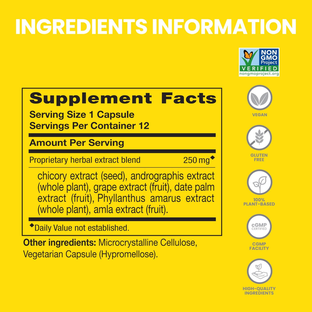 Himalaya PartySmart, 12 Capsule Tube - Alcohol Breakdown Liver Support for a Better Morning After Drinking - Plant Based, Vegan, Non-GMO - FENGGESTORE20