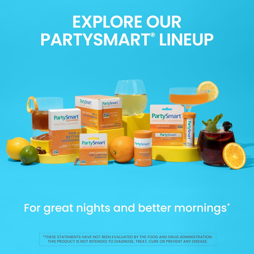 Himalaya PartySmart, 12 Capsule Tube - Alcohol Breakdown Liver Support for a Better Morning After Drinking - Plant Based, Vegan, Non-GMO - FENGGESTORE20