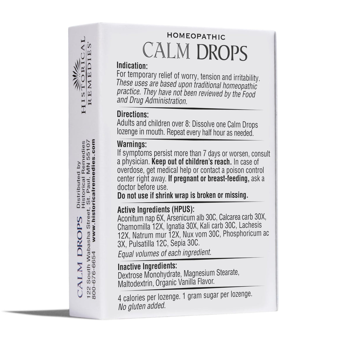 Historical Remedies Calm Drops Homeopathic Lozenges (1 Pack)| Natural Care for Emotional Stress Relief, Vegan & Gluten-Free Organic Vanilla Flavor Drops to Promote Relaxation and a Sense of Calm - FENGGESTORE20
