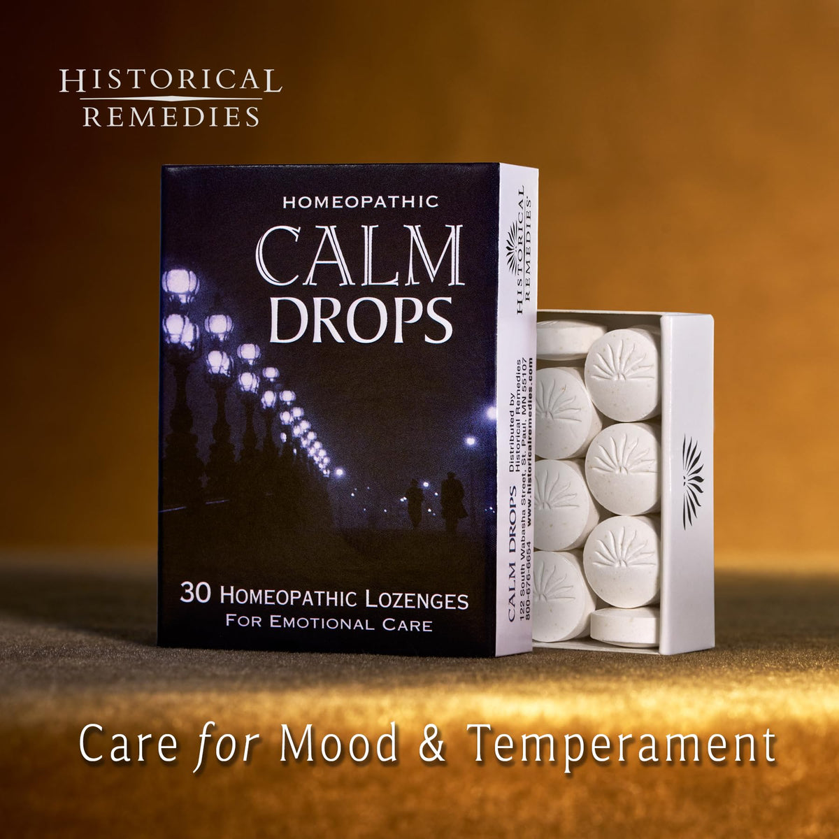 Historical Remedies Calm Drops Homeopathic Lozenges (1 Pack)| Natural Care for Emotional Stress Relief, Vegan & Gluten-Free Organic Vanilla Flavor Drops to Promote Relaxation and a Sense of Calm - FENGGESTORE20