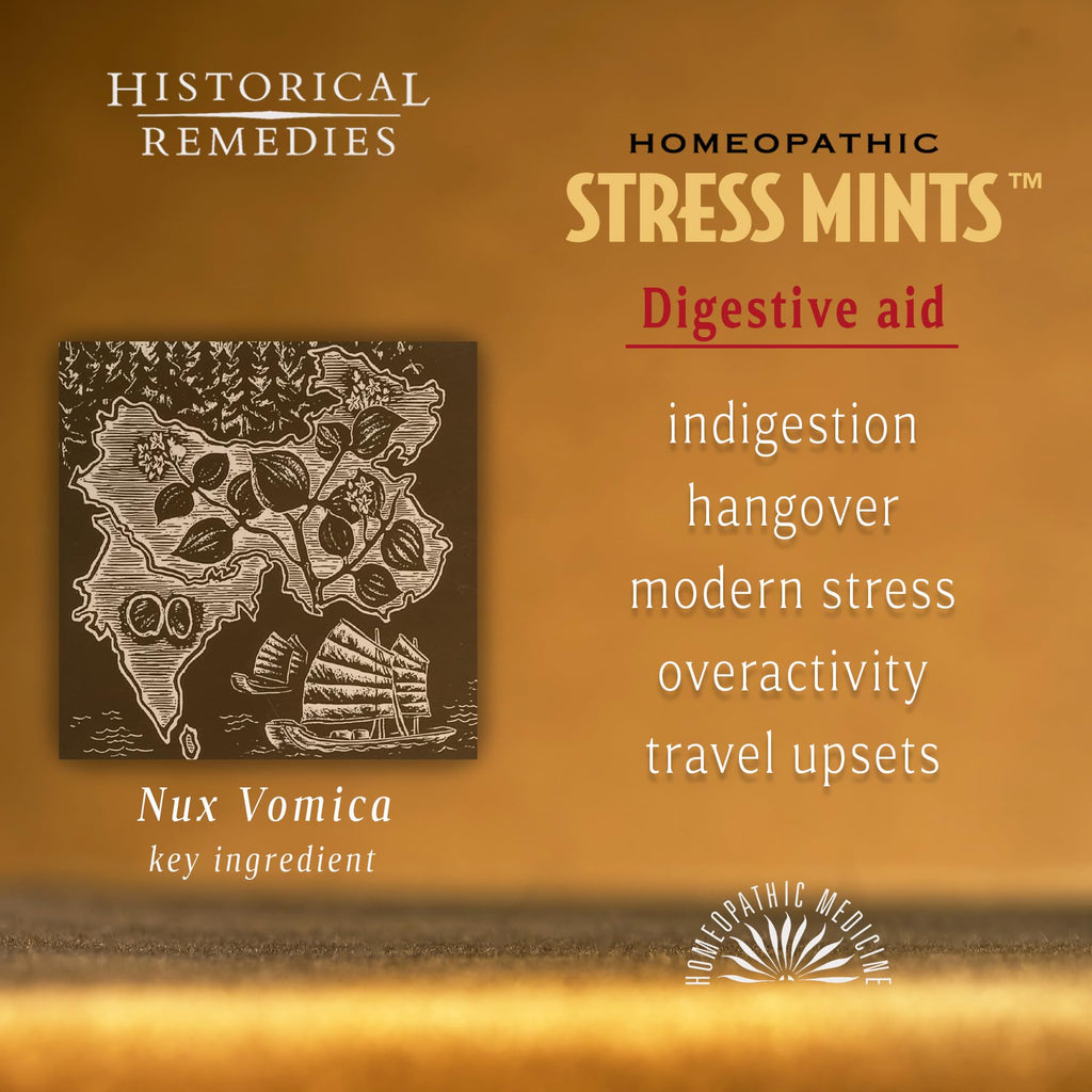 Historical Remedies Stress Mints (1 Pack) | Homeopathic Lozenges to Aid Stress & Digestion, Organic Peppermint Flavor, Vegan & Gluten-Free, Non-Habit Forming - FENGGESTORE20