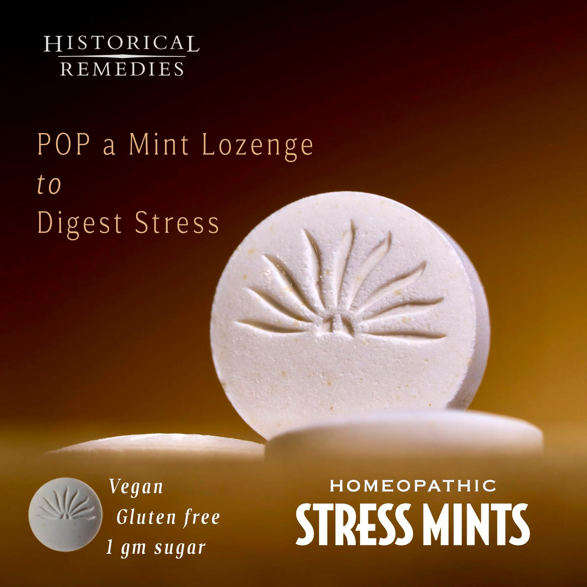 Historical Remedies Stress Mints (1 Pack) | Homeopathic Lozenges to Aid Stress & Digestion, Organic Peppermint Flavor, Vegan & Gluten-Free, Non-Habit Forming - FENGGESTORE20