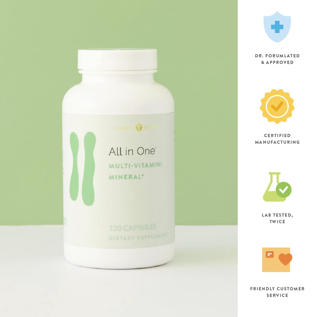 Holistic Health All in ONE Multi Vitamin and Mineral for Antioxidant Boost, Multi Minerals Supplement for Supporting Methylation - FENGGESTORE20