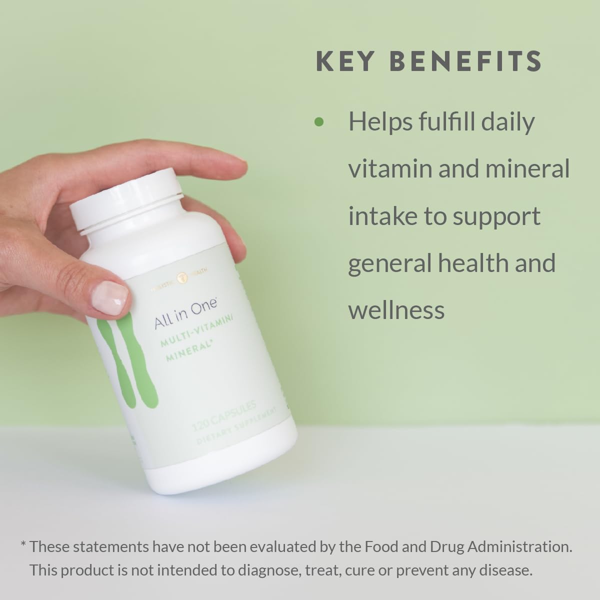 Holistic Health All in ONE Multi Vitamin and Mineral for Antioxidant Boost, Multi Minerals Supplement for Supporting Methylation - FENGGESTORE20