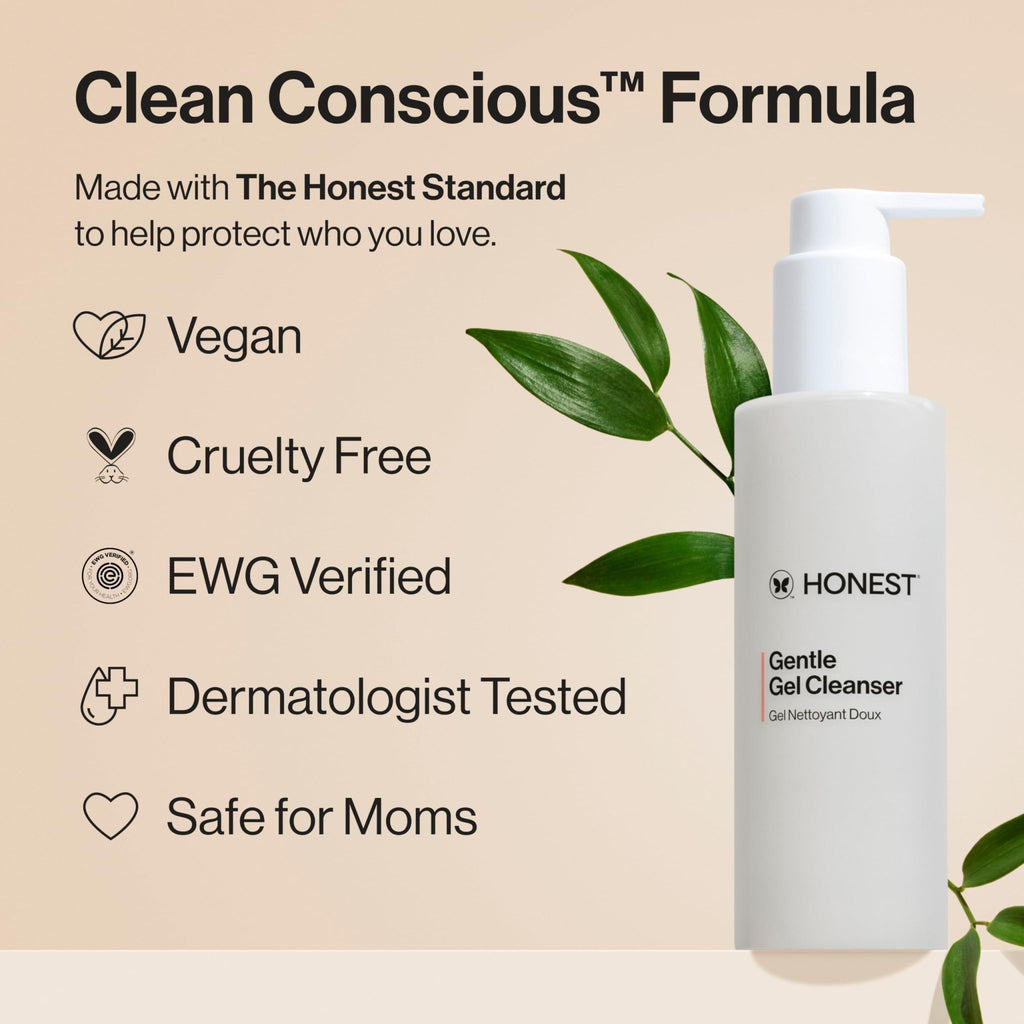 Honest Beauty Gentle Gel Daily Face Cleanser, Calms, Refreshes, Hydrates, Vegan Safe for Sensitive Skin, 5 fl oz - FENGGESTORE20