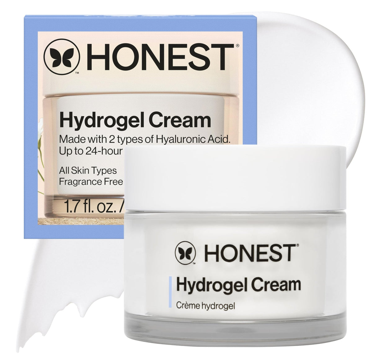 Honest Beauty Hydrogel Cream with Hyaluronic Acid, Lightweight Moisturizing Water, Gentle for Sensitive Skin - FENGGESTORE20