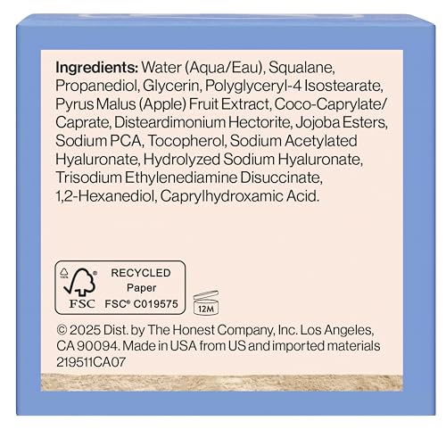 Honest Beauty Hydrogel Cream with Hyaluronic Acid, Lightweight Moisturizing Water, Gentle for Sensitive Skin - FENGGESTORE20