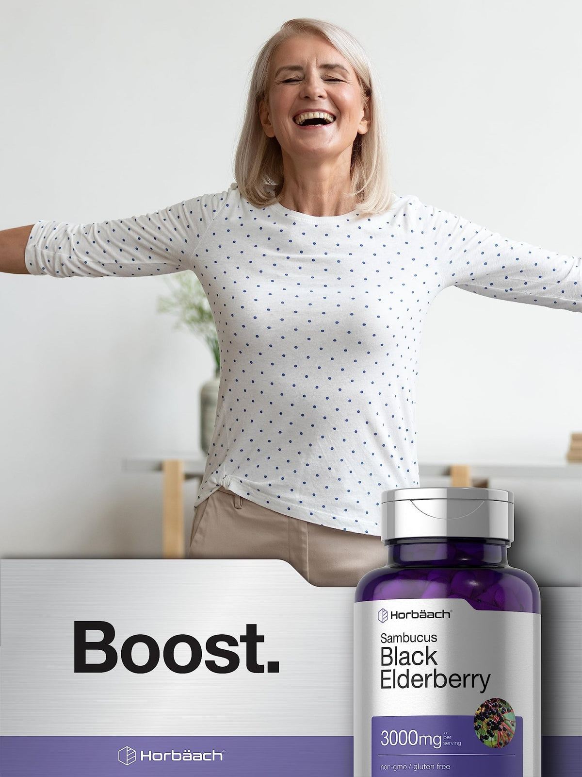 Horbäach Black Elderberry | 180 Count | Non-GMO, Gluten Free | Sambucus Extract Supplement - FENGGESTORE20