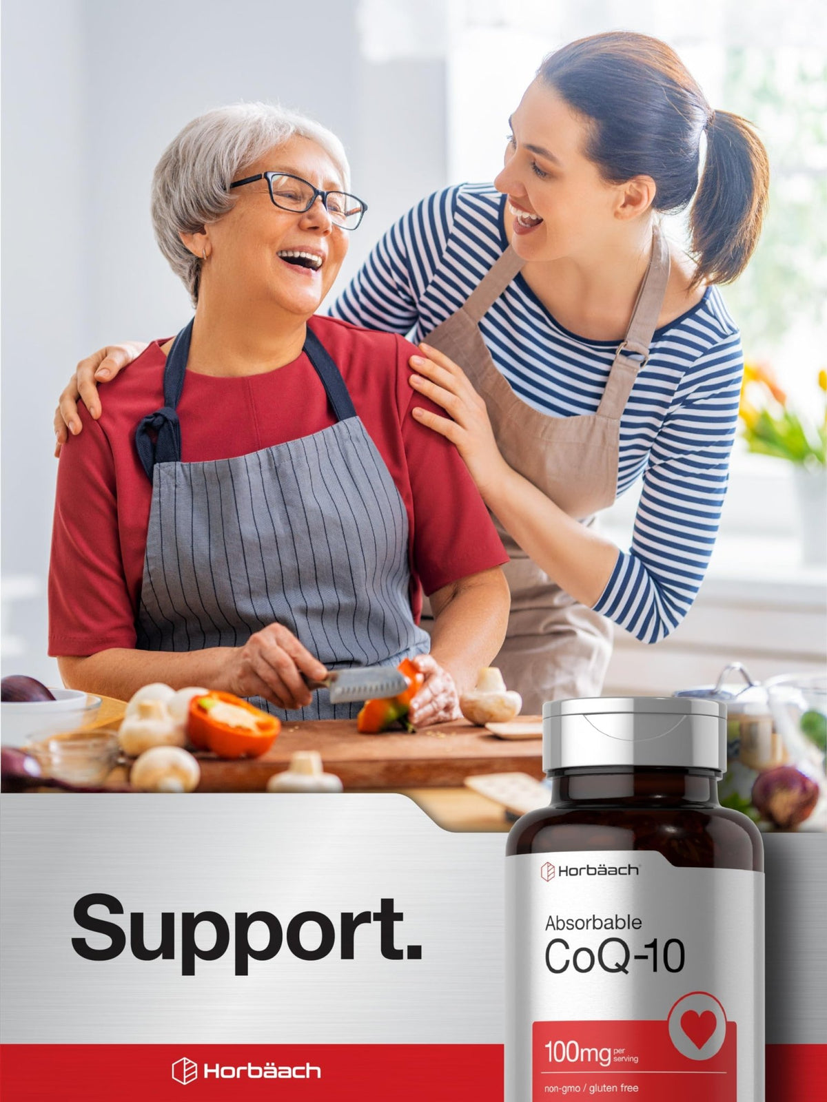 Horbäach CoQ10 100mg Softgels | 120 Count | Non-GMO and Gluten Free Supplement - FENGGESTORE20