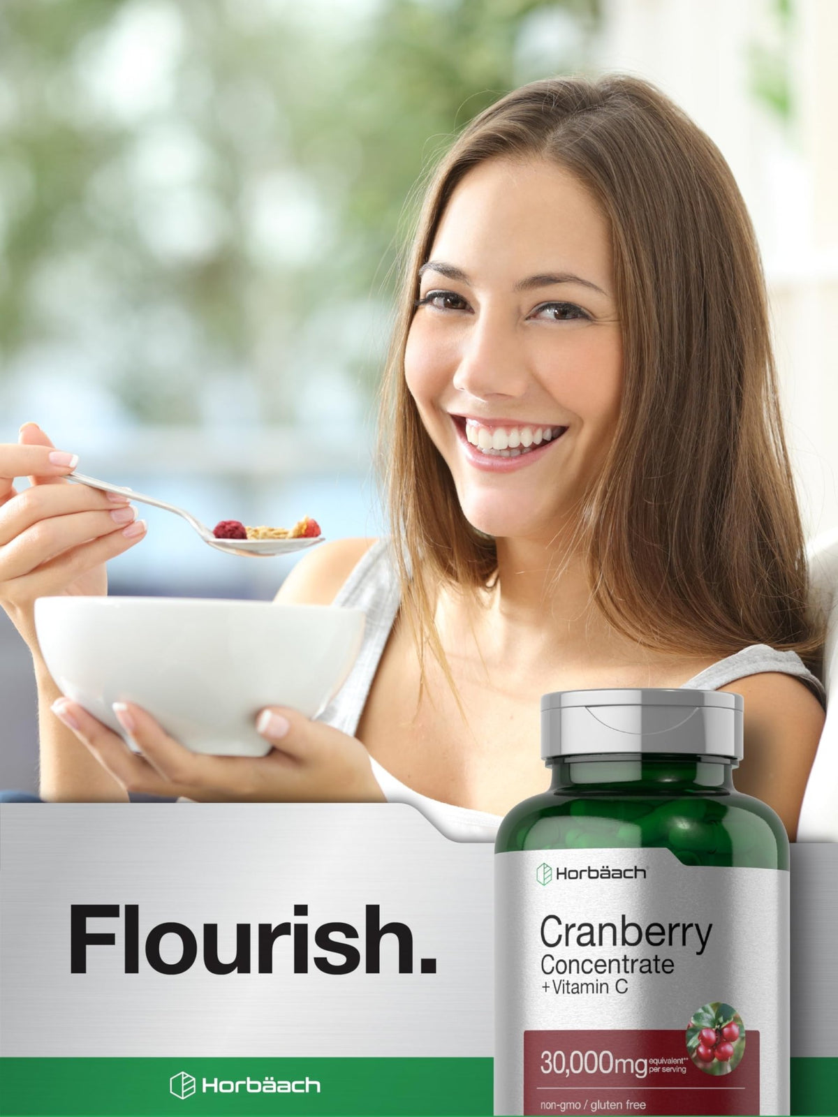 Horbäach Cranberry Concentrate Extract Pills + Vitamin C | 120 Capsules | Supplement for Women and Men | Triple Strength Ultimate Potency Formula - FENGGESTORE20