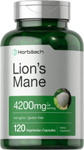 Horbäach Lions Mane Mushroom Extract | 120 Capsules | Vegetarian, Non-GMO, Gluten Free Supplement - FENGGESTORE20