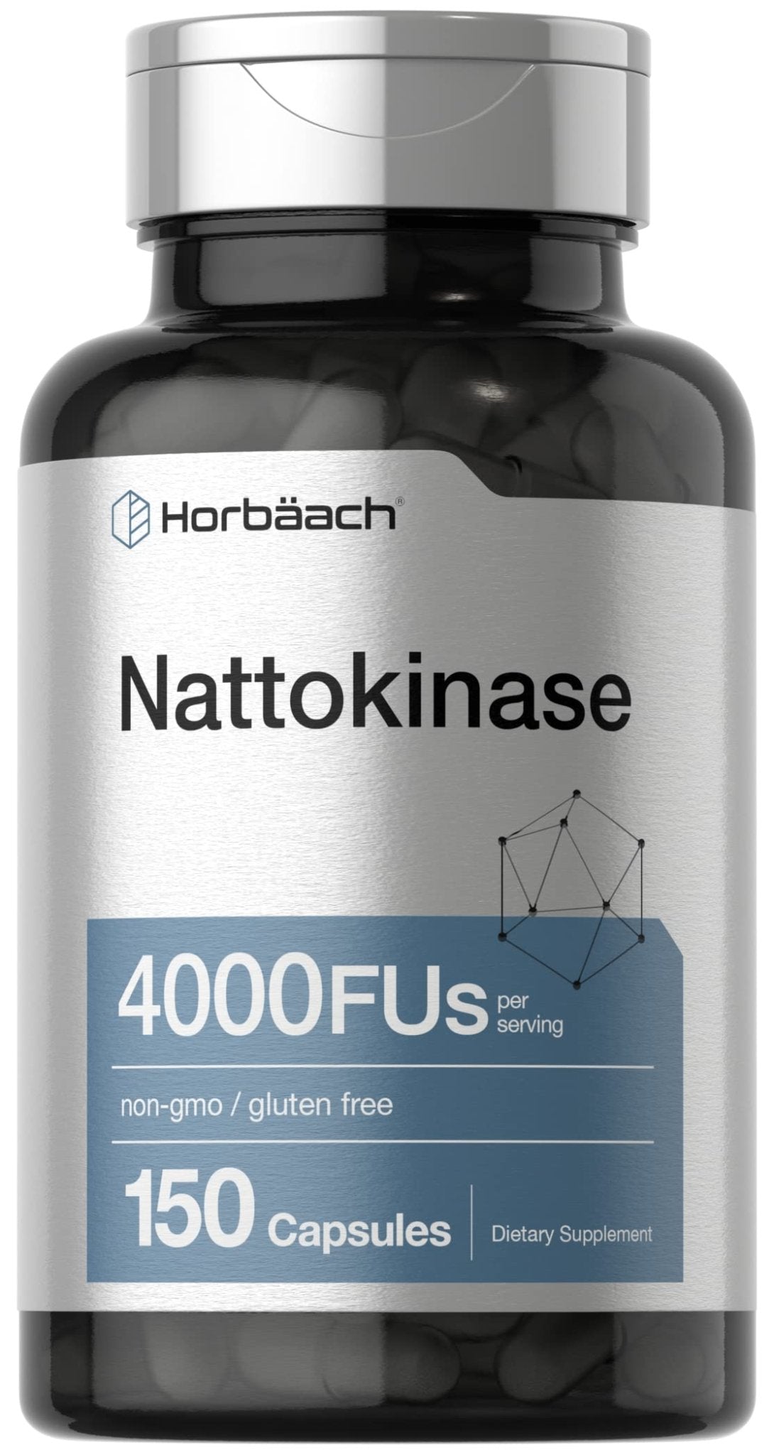 Horbäach Nattokinase Supplement 4000 FU | 150 Capsules | Non-GMO, Gluten Free - FENGGESTORE20