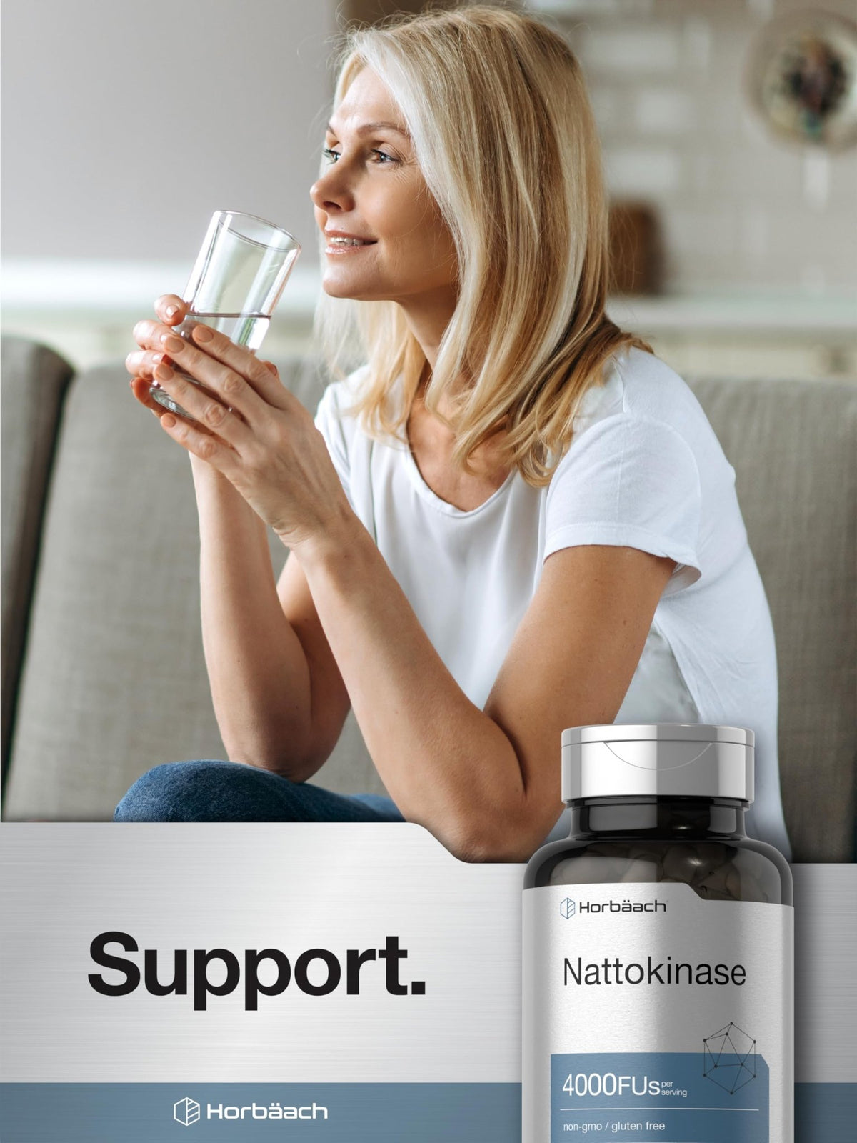 Horbäach Nattokinase Supplement 4000 FU | 150 Capsules | Non-GMO, Gluten Free - FENGGESTORE20