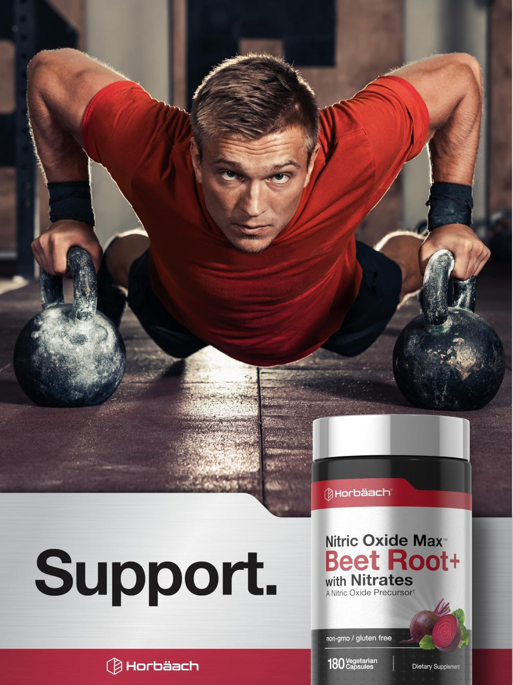 Horbäach Nitric Oxide Beet Root Capsules | 180 Count | with Nitrates and Precursor | for Men and Women | Vegetarian, Non-GMO - FENGGESTORE20