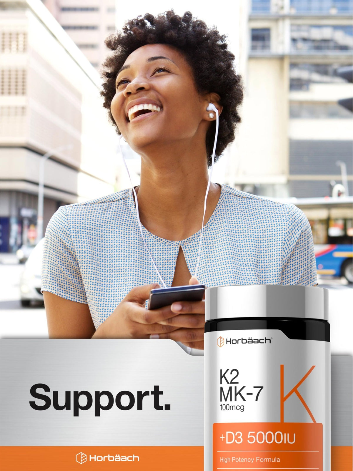 Horbäach Vitamin D3 K2 5000 iu | 100mcg MK-7 Complex | 180 Softgel Capsules | Non-GMO & Gluten Free Supplement - FENGGESTORE20