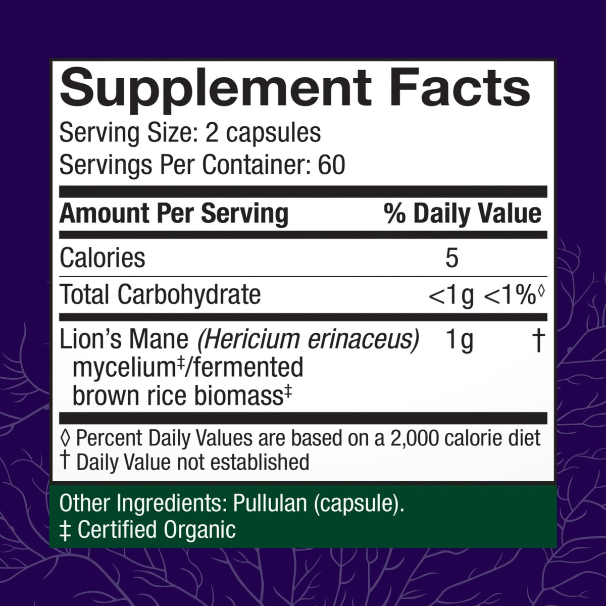 Host Defense Mushrooms Lion's Mane - Supplement Capsules for Brain Health Support - Mushroom Support for Focus & Memory Function - FENGGESTORE20