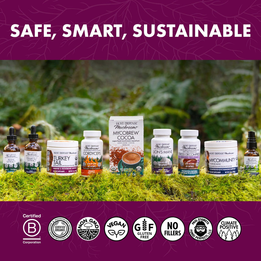 Host Defense Turkey Tail Capsules - Digestive Health & Immune Response Support Supplement - Mushroom Supplement for Gastrointestinal - FENGGESTORE20