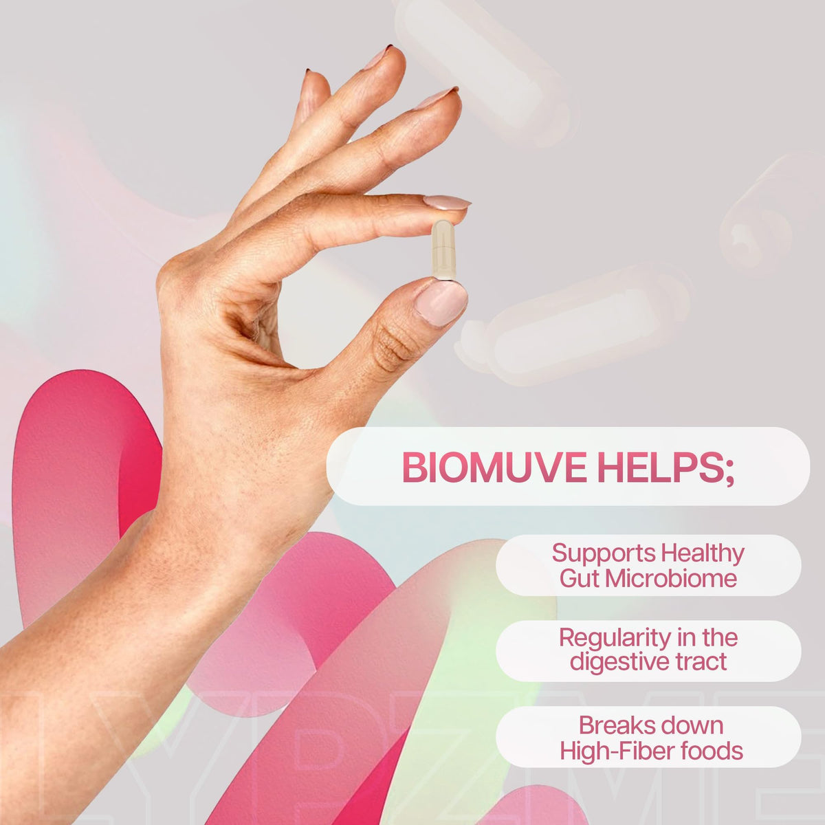 Houston Enzymes Biomuve – 120 Capsules | Professionally Formulated to Maintain Regularity & Healthy Bowel Movements | Unique Combination of Enzymes - FENGGESTORE20