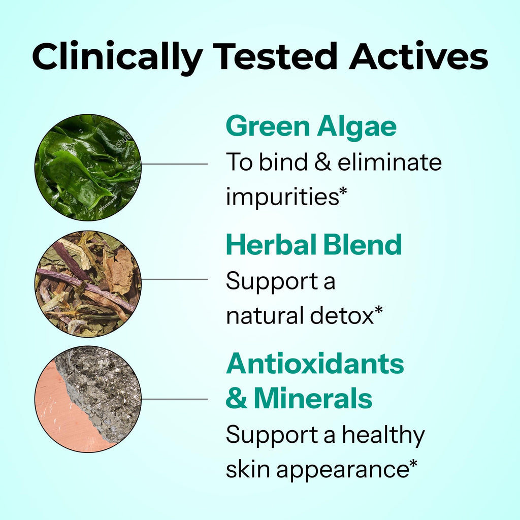 HUM Daily Cleanse Acne Supplements for Women & Men, Gentle Digestive Cleanse for Clear Skin Support, Zinc, Spirulina, Chlorella, Detoxifying Herbs, Organic Algae - FENGGESTORE20
