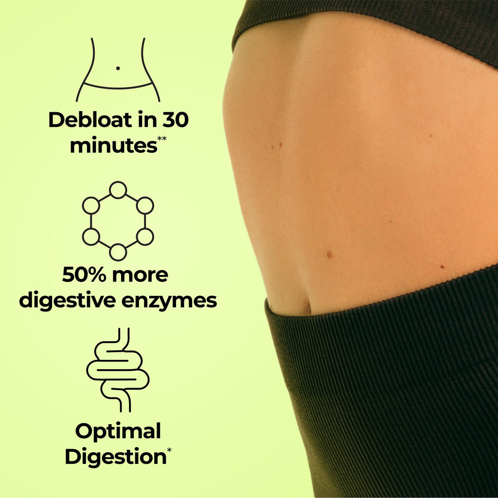 HUM Flatter Me Extra Strength Digestive Enzymes for Women, Men, Digestive Gut Bloating Supplement, Ginger, Peppermint Leaf, Fast Acting Anti Bloat - FENGGESTORE20
