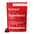 Humann SuperBeets Heart Chews, Beet Root Powder Support Energy Supplement, Nitric Oxide and Blood Pressure Support, Grape Seed Extract & Non-GMO, Heart Health, Pomegranate Berry Flavor, 60 Count - FENGGESTORE20