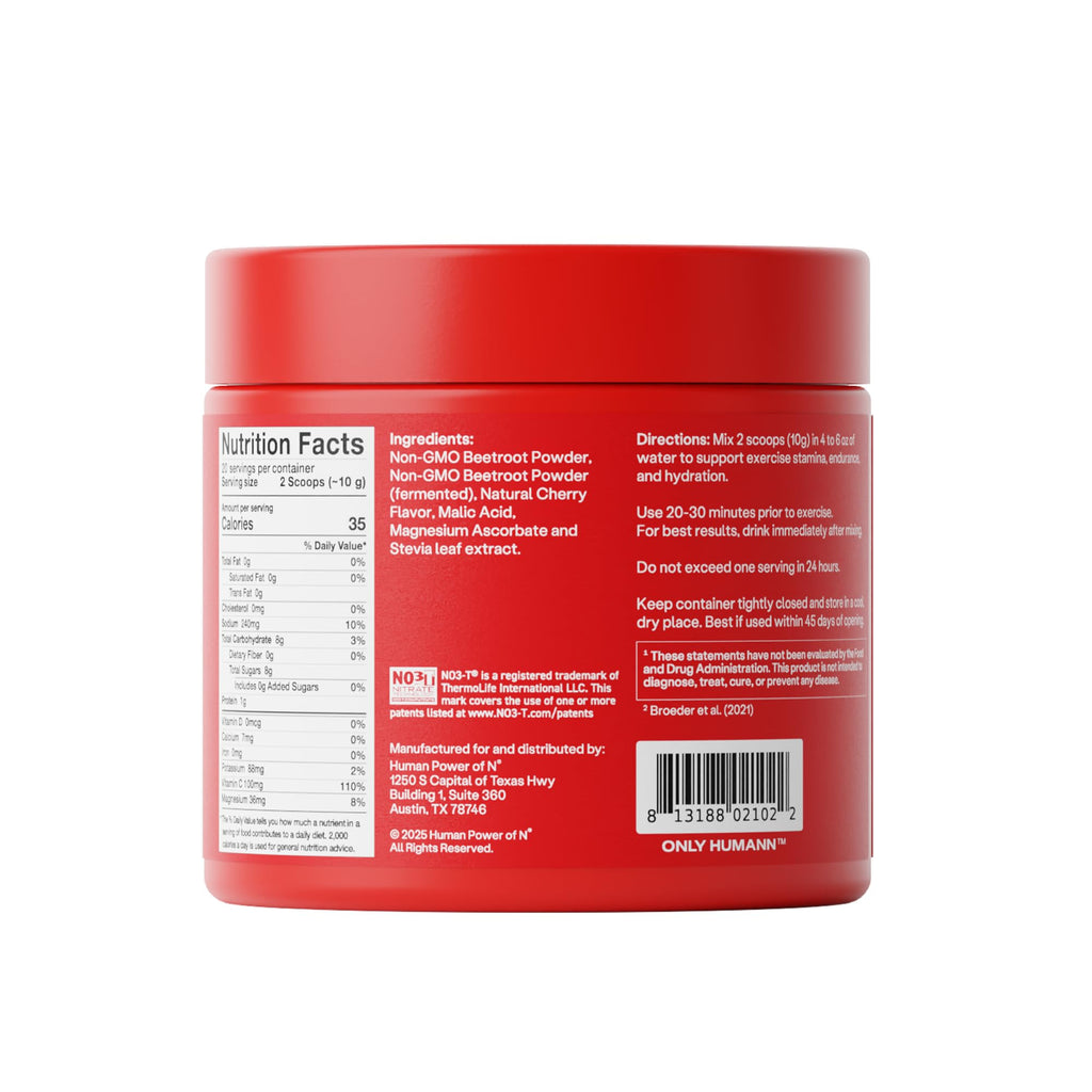 Humann SuperBeets Sport Endurance Pre Workout Powder, Nitric Oxide Supplement, NSF Certified, Stimulant & Caffeine Free, Made with Beet Root, - FENGGESTORE20