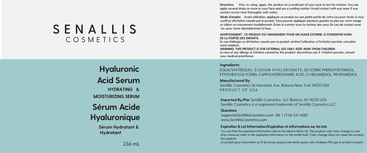 Hyaluronic Acid Serum 8 fl oz And 2 fl oz, Made From Pure Hyaluronic Acid, Anti Aging/Wrinkle, Ultra-Hydrating Moisturizer - FENGGESTORE20