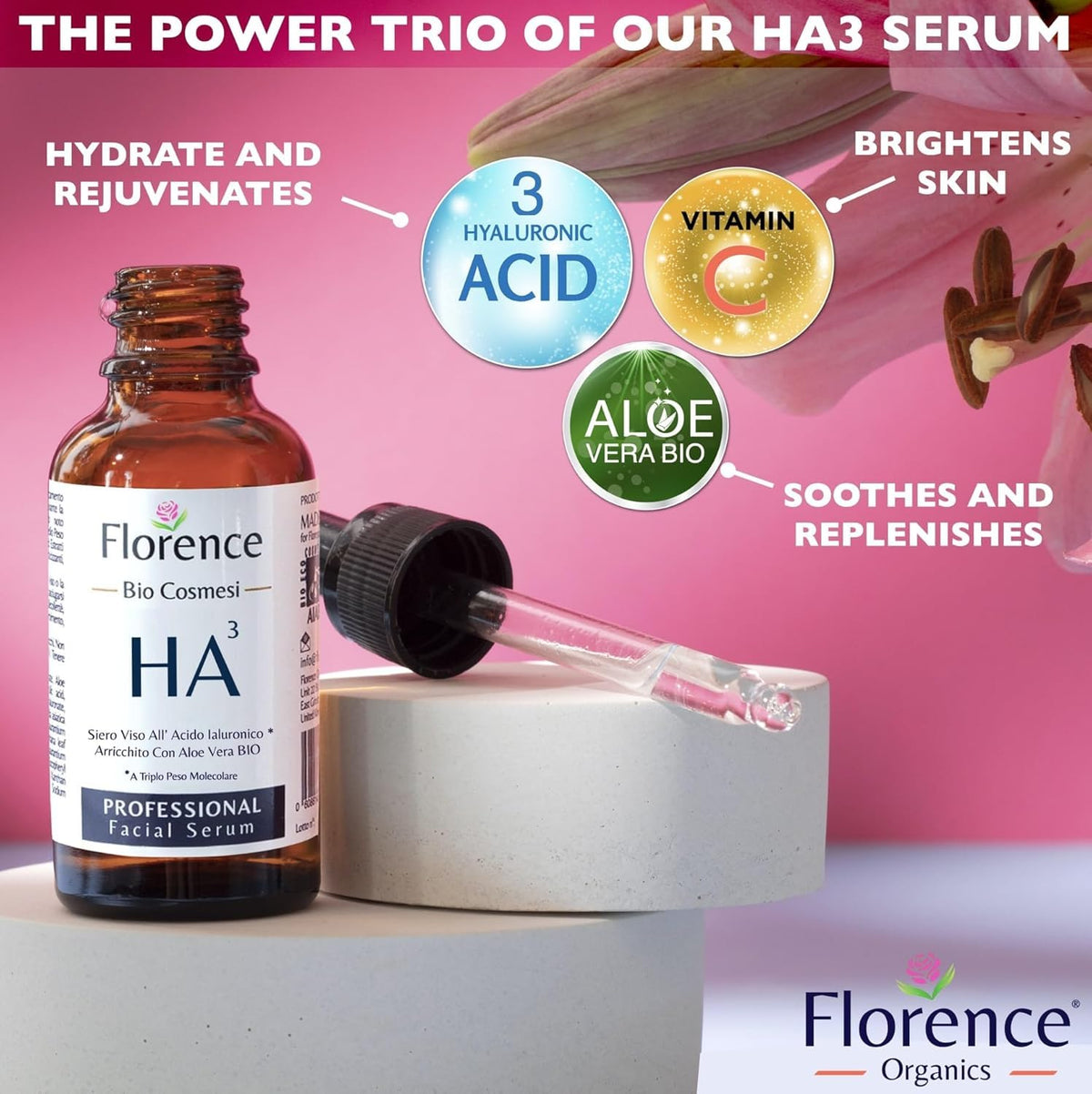Hyaluronic Acid Serum for Skin – Anti-Aging Moisturizer Face Serum for Brightening, Plumper & Smoother Skin. Non-Greasy, Ultra-Hydrating Niacinamide, B5 & Vitamin C Skin Care Facial Serum, 2 oz - FENGGESTORE20