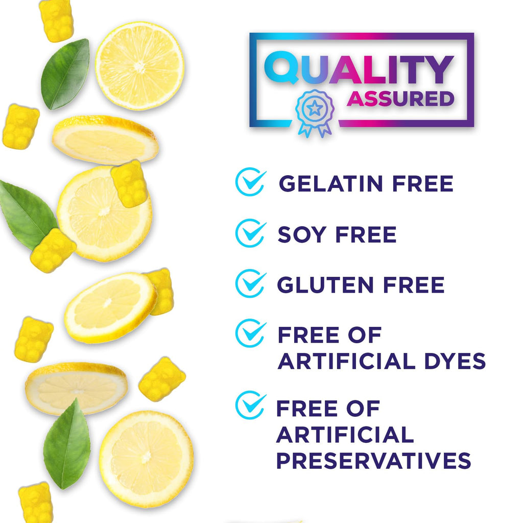 Hydration Electrolyte Gummies - Daily Liquid Replenisher Gummy - Electrolyte Multiplier with Minerals, Potassium & Real Salt - Vegan, Non-GMO - Tasty Lemon Flavor Hydration Electrolytes - FENGGESTORE20