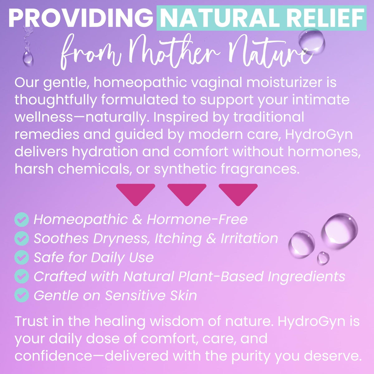 Hydro GYN Vaginal Moisturizer | Long Lasting for Vaginal Dryness & Irritation | Hyaluronic Acid & Vitamin E | Feminine Care Hormone Free | Pre and Post Menopausal I 10 Pre Filled Applicators - FENGGESTORE20