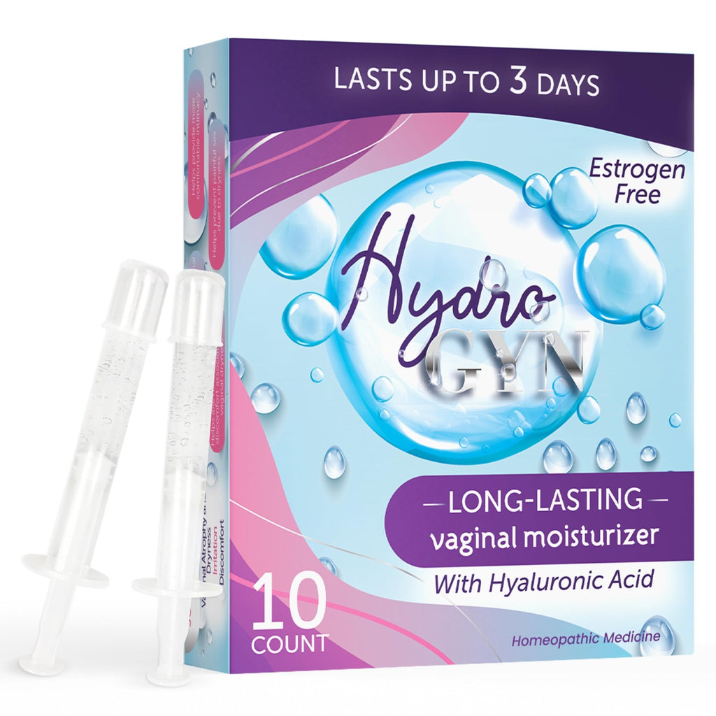 Hydro GYN Vaginal Moisturizer | Long Lasting for Vaginal Dryness & Irritation | Hyaluronic Acid & Vitamin E | Feminine Care Hormone Free | Pre and Post Menopausal I 10 Pre Filled Applicators - FENGGESTORE20