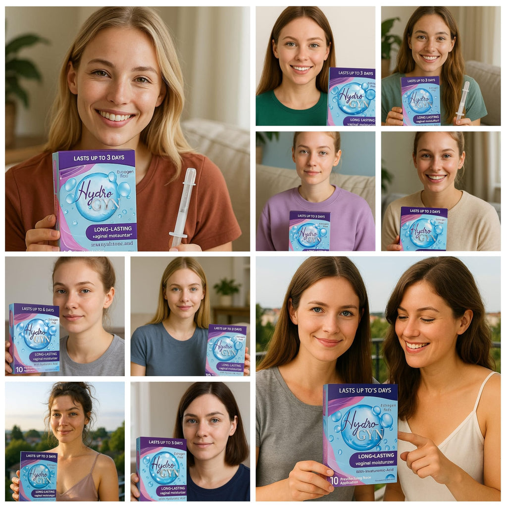 Hydro GYN Vaginal Moisturizer | Long Lasting for Vaginal Dryness & Irritation | Hyaluronic Acid & Vitamin E | Feminine Care Hormone Free | Pre and Post Menopausal I 10 Pre Filled Applicators - FENGGESTORE20