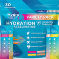 HydroMATE Electrolyte Powder Variety Pack Hydration Packets Low Sugar 30 Count - FENGGESTORE20