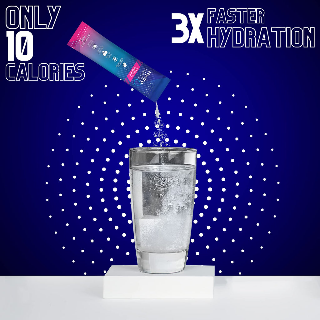 HydroMATE Electrolytes Powder Drink Mix Packets Hydration Accelerator Low Sugar Party Favors for Rapid Recovery Vitamin C Plu - FENGGESTORE20