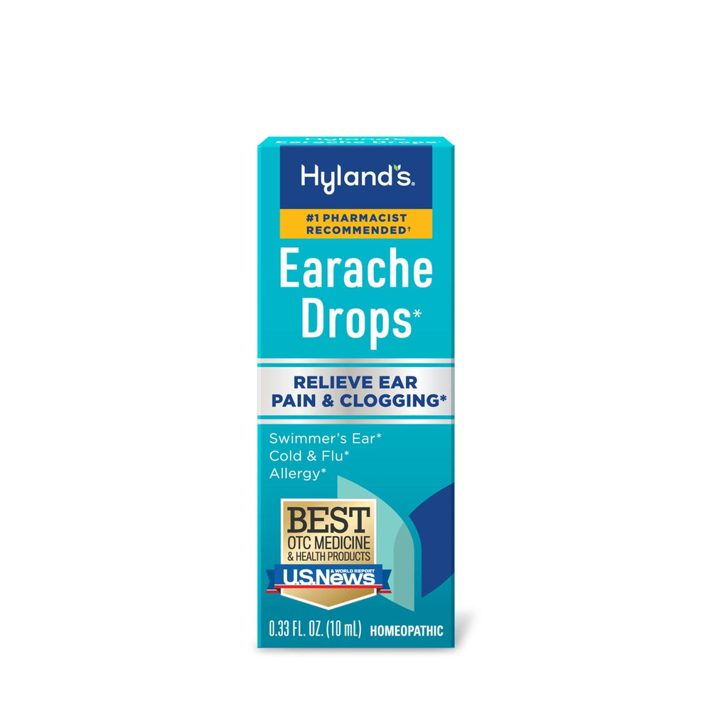 Hyland's Earache Drops, Natural Relief of Swimmer's Ear, Cold and Flu, Allergy Symptoms, Ages 4 and up, Day and Night, 0.33 Fl Oz - FENGGESTORE20