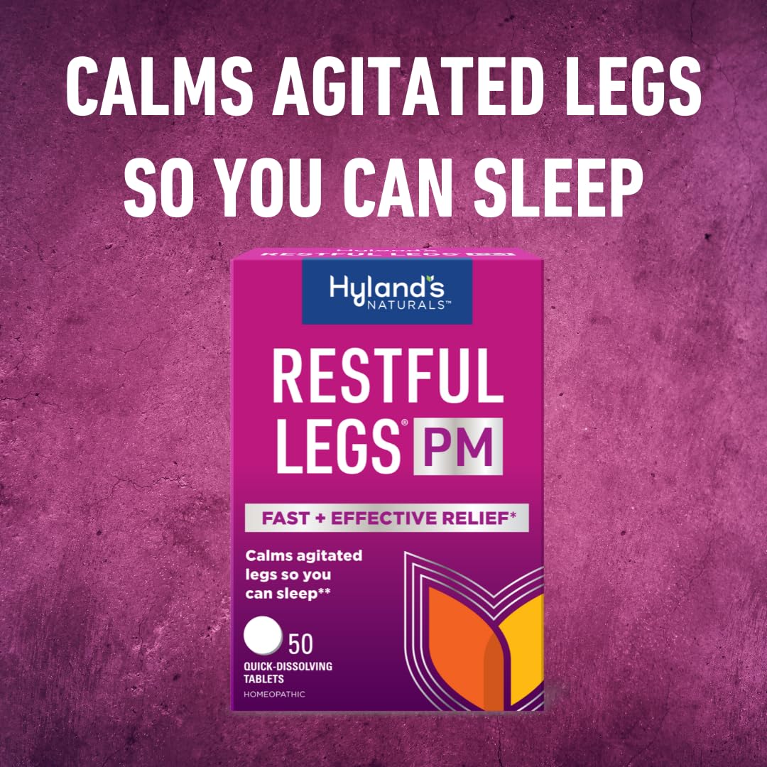 Hyland's Restful Legs PM, Nighttime Formula, Calms Agitated Legs so You Can Sleep, 50 Quick Dissolving Tablets - FENGGESTORE20