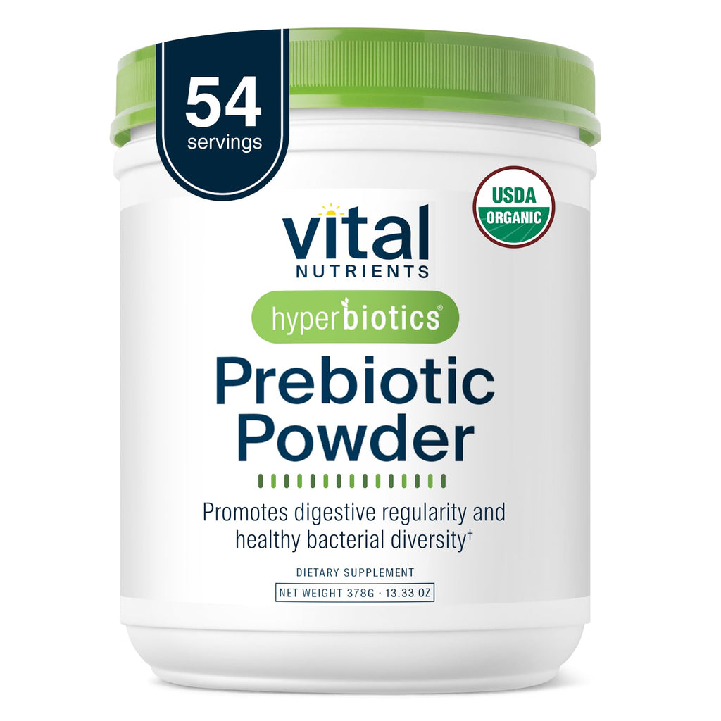 Hyperbiotics Vital Nutrients Organic Prebiotic Fiber Powder | Supports Gut Health and Digestive Regularity | Soluble Fiber Supplement for Women and Men - FENGGESTORE20