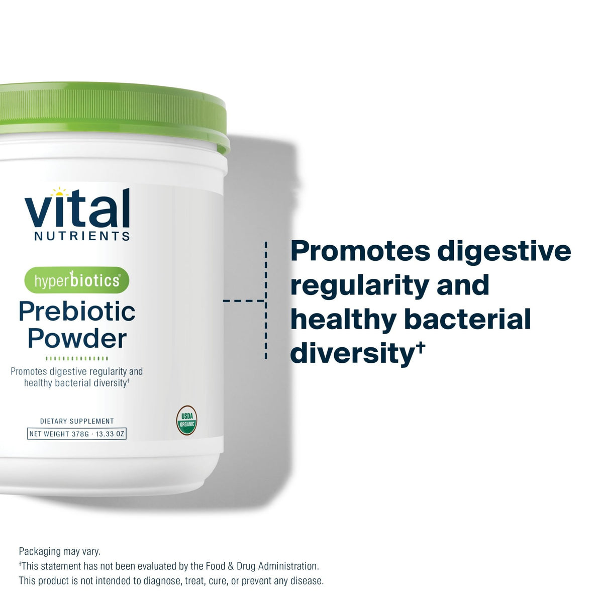 Hyperbiotics Vital Nutrients Organic Prebiotic Fiber Powder | Supports Gut Health and Digestive Regularity | Soluble Fiber Supplement for Women and Men - FENGGESTORE20